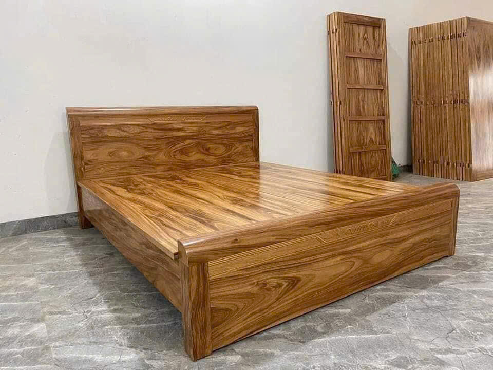 Giường Gỗ Hương Xám Dát Phản