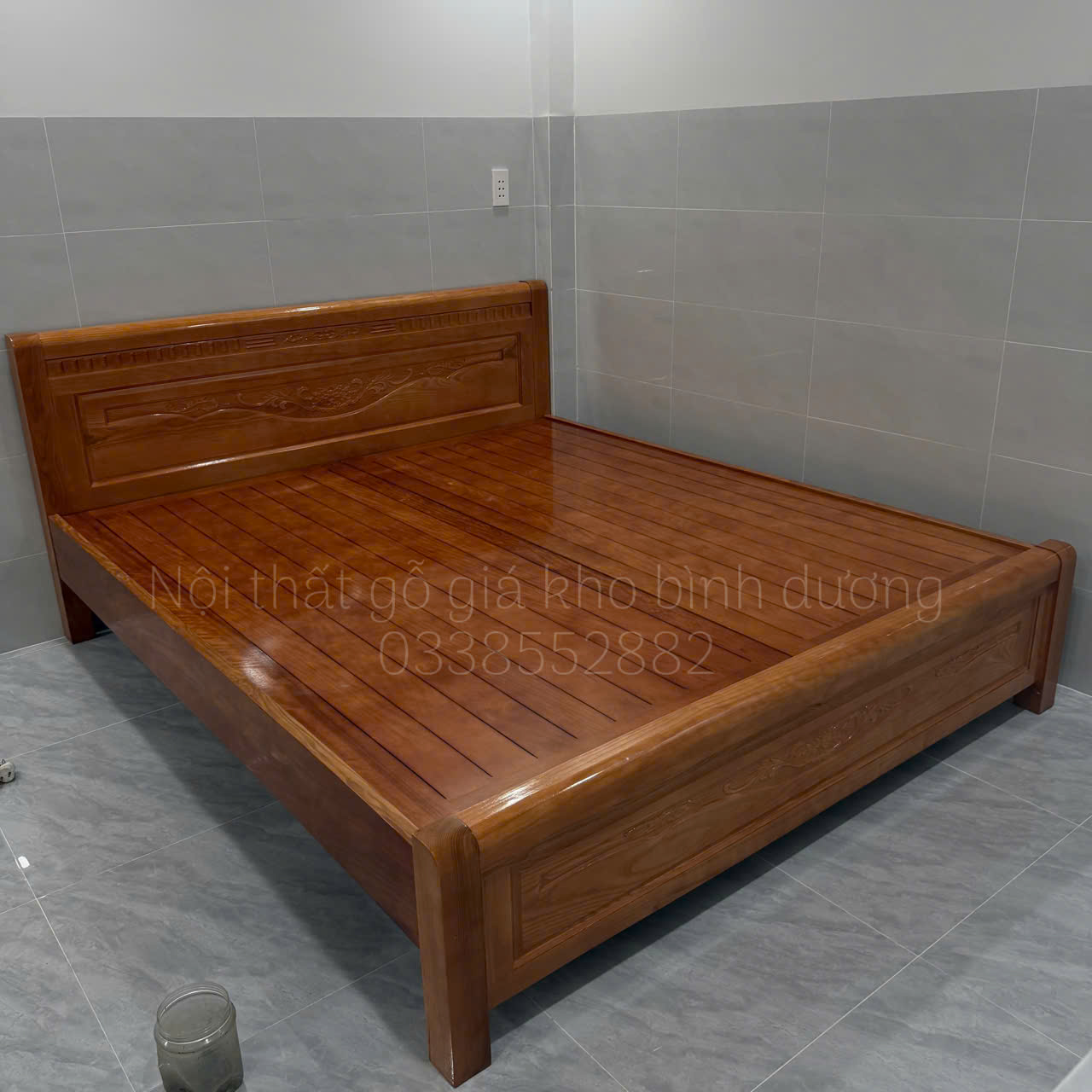 Giường Gỗ Sồi Nga Dát Phản