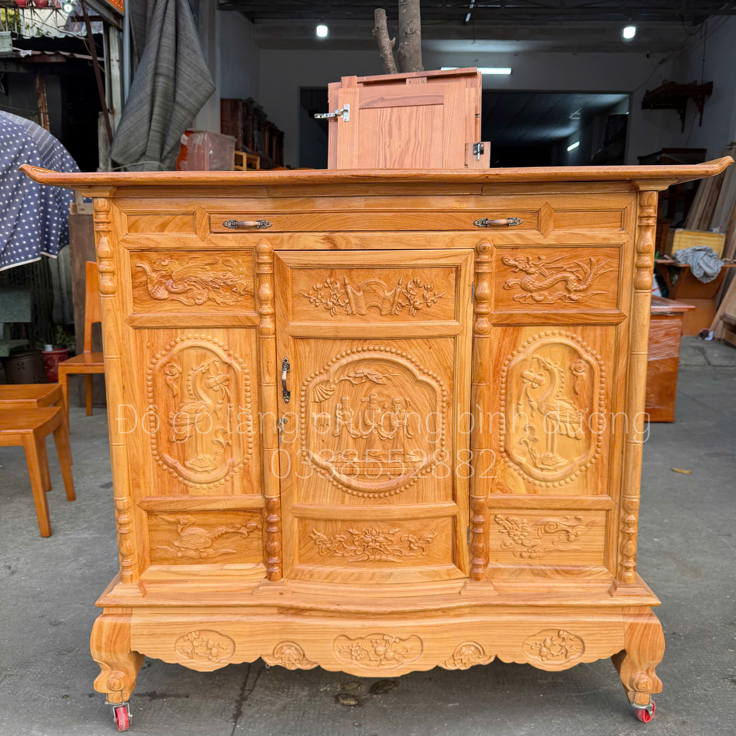 Tủ Thờ Gỗ Gõ Đỏ Cao Cấp