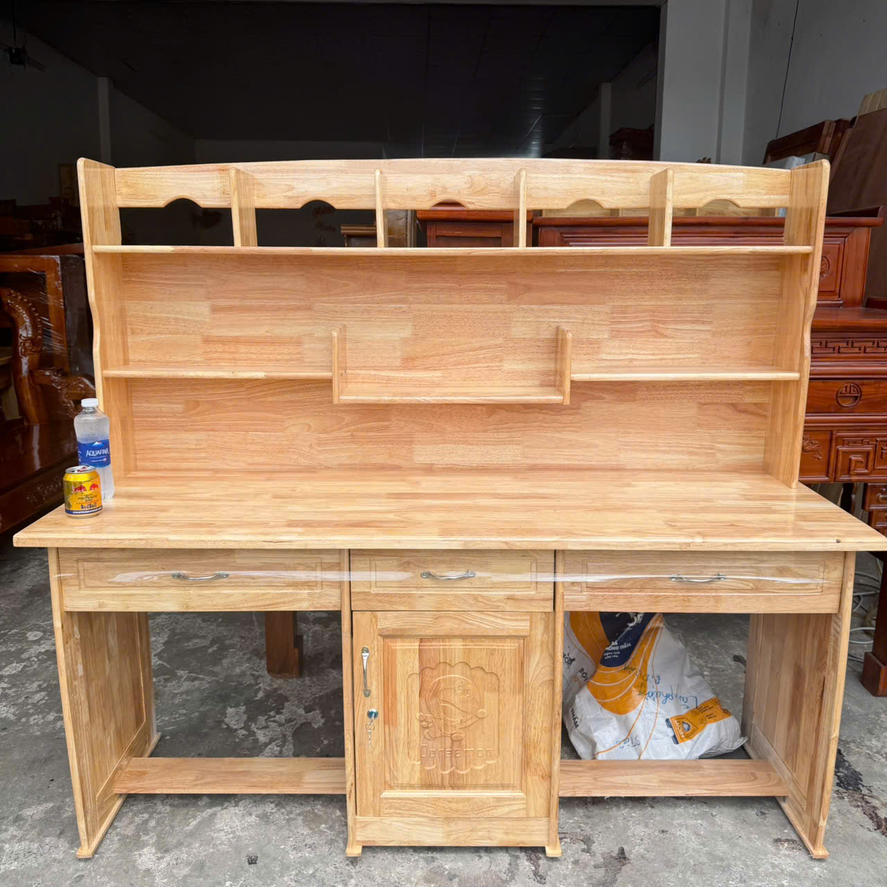 Bàn Học Sinh Gỗ Cao Su Tự Nhiên 1m6