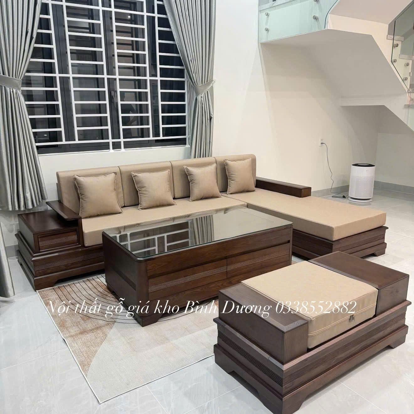 SoFa Góc L Chân Pháo Cánh Tiên Vế Trái