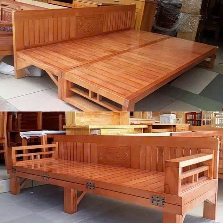 Giường Gấp Gọn Thông Minh Gỗ Giàng Giàng